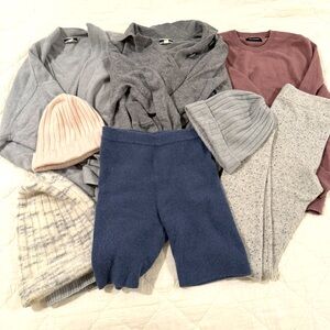 LOT of 8 CASHMERE pieces- Naadam Romper / shorts, J. Crew, Club Monaco